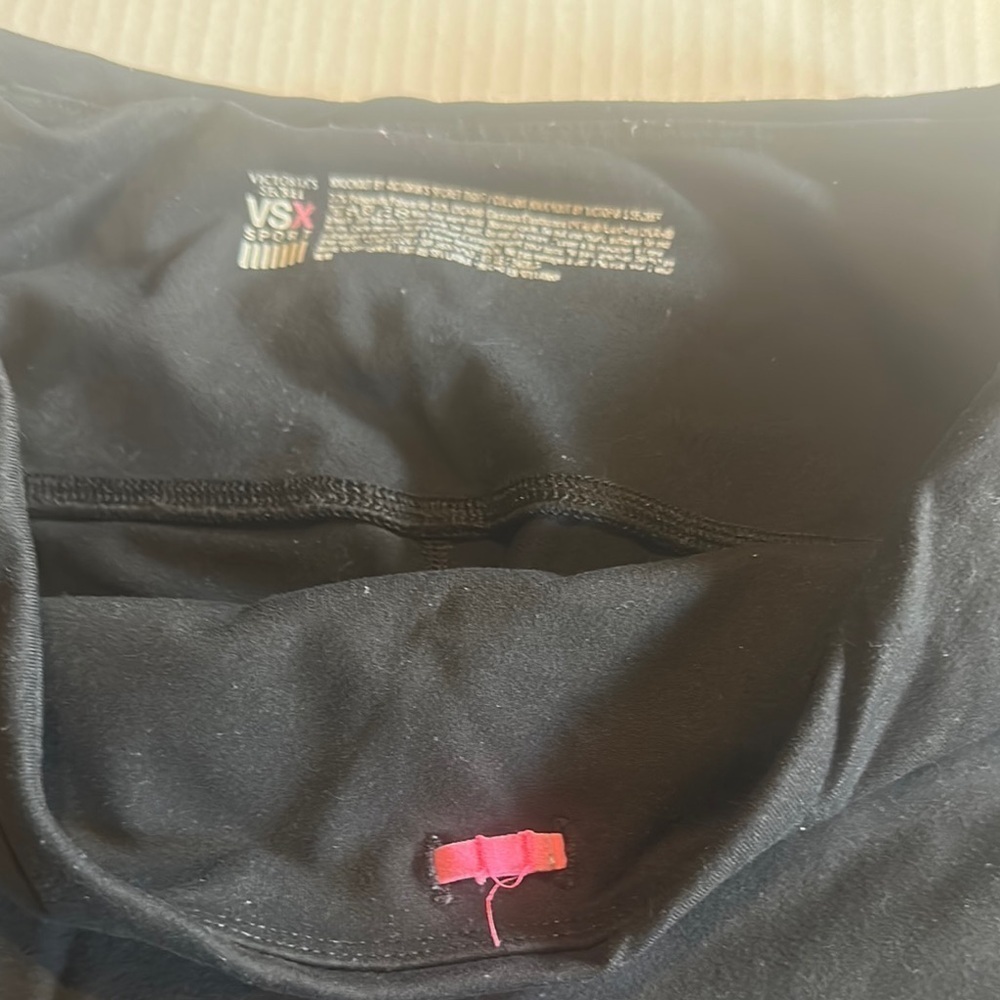Victoria’s Secret Sport VSX Black Leggings with inside pocket and pull string - Picture 7 of 9